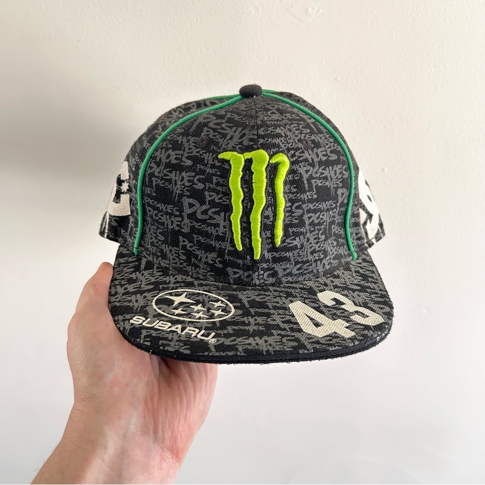 DC shoes Monster Energy Subaru fitted hat 7 1/4 Y2K